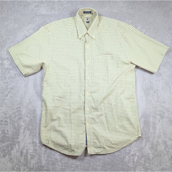 Cutter & Buck Button Up Shirt Mens Size Medium Green Plaid Outdoor Hiking Dad - Picture 1 of 6